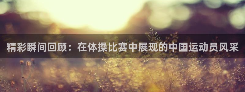 杏耀主管：精彩瞬间回顾：在体操比赛中展现的中国运动员风采
